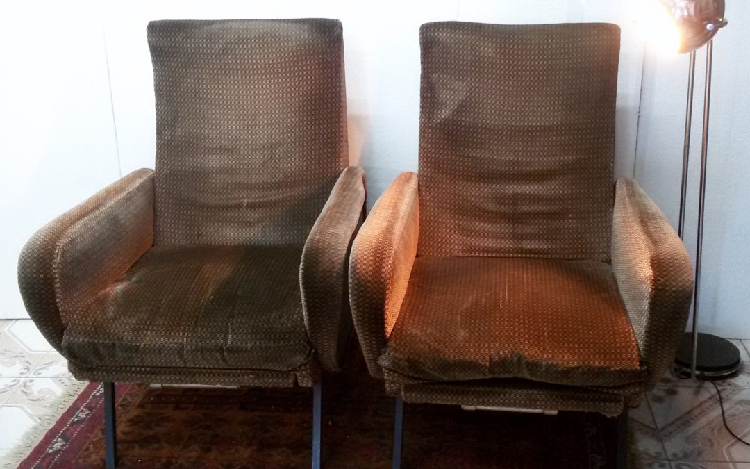 poltrone reclinabili In velluto Armchairs CHAISES,design Marco Zanuso anni 60