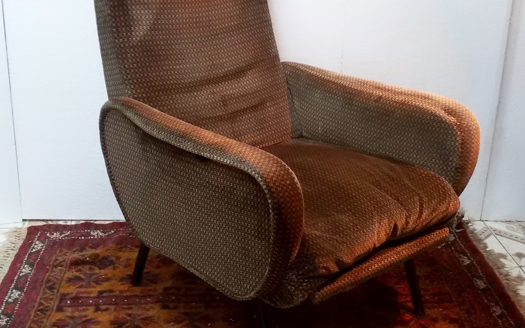 poltrone reclinabili In velluto Armchairs CHAISES,design Marco Zanuso anni 60