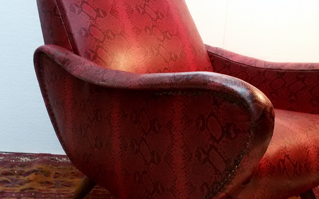 poltrona Chair armchairs design Marco Zanuso anni 50 / 60 sky pitonato vintage