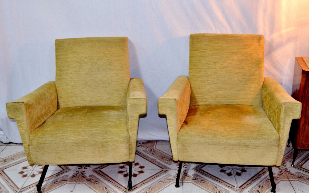 Coppia Poltrone armchairs style zanuso,anni 60 design italiano vintage