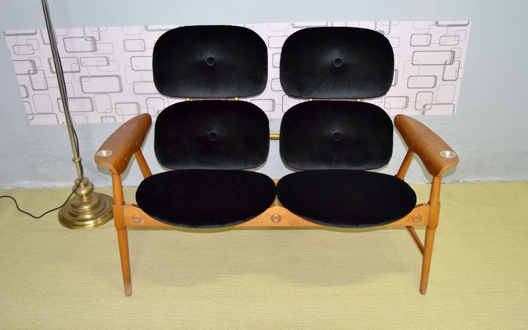 Armchair design poltrona a due sedili vintage anni 60
