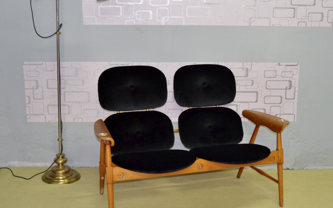 Armchair design poltrona a due sedili vintage anni 60