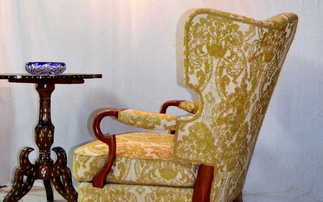 Poltrone armchairs, in legno con tessuto originale produzione ISA design anni 50