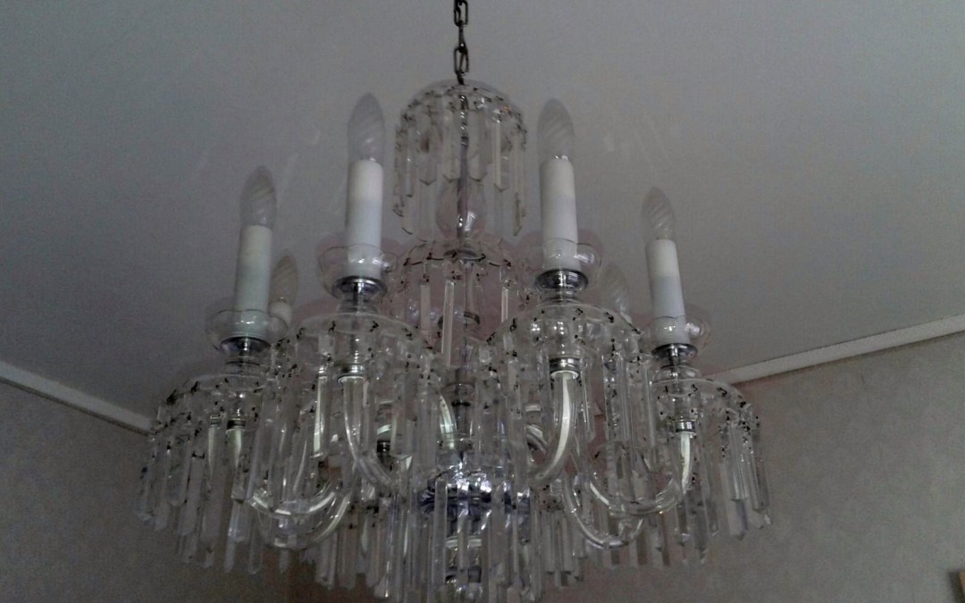 CHANDELIER CRYSTAL BACCARAT OF ANCIENT 8 lights CHIC 1930 /50 / SOLD