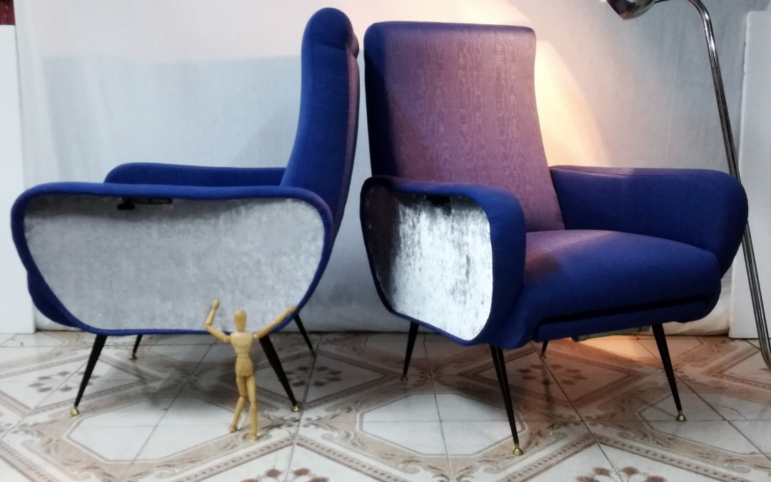 poltrone reclinabili Armchairs CHAISES,design style Marco Zanuso anni 60